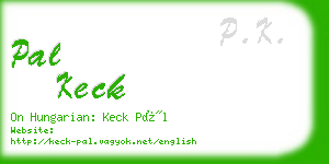 pal keck business card